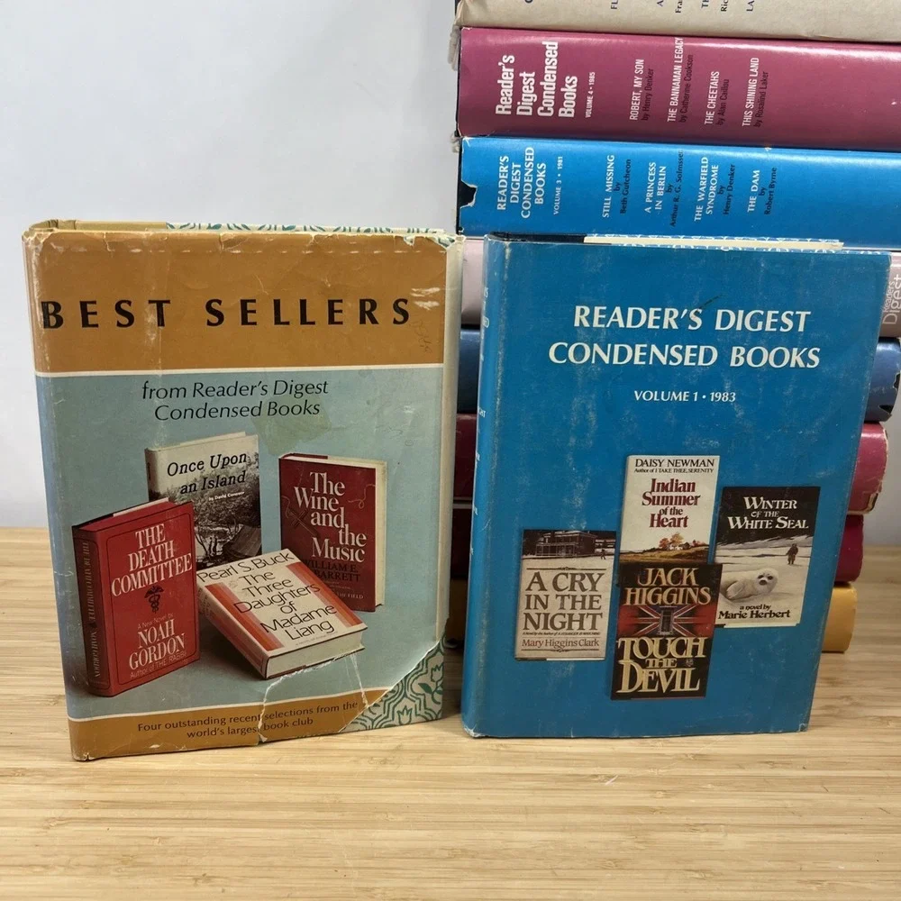 19 Vintage Reader's Digest Condensed Books Hardcover Lot w/ Dust Jackets